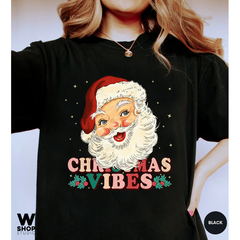 Christmas Santa Shirt, Retro Santa Shirt, Gift For Christmas, Retro Christmas Shirt, Christmas Shirt For Women, Gift For Women, Santa Shirt - 3.jpg