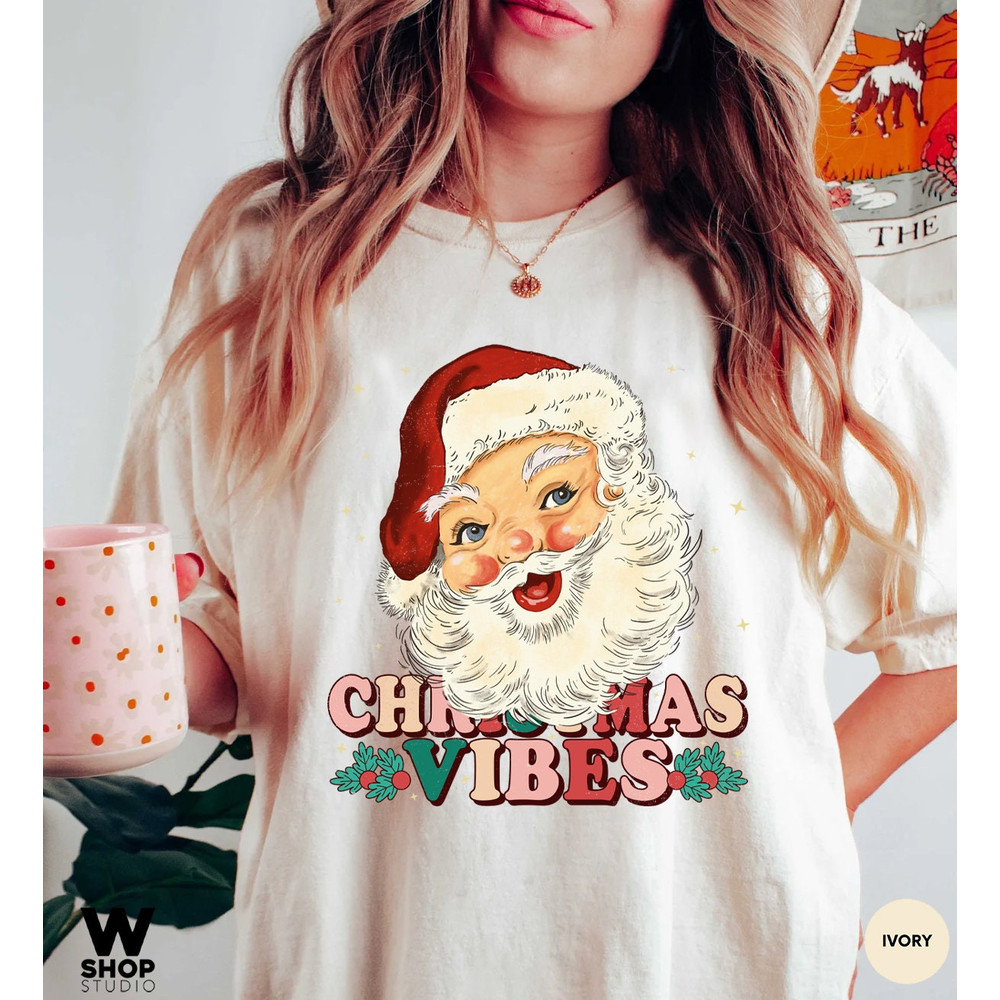 Christmas Santa Shirt, Retro Santa Shirt, Gift For Christmas, Retro Christmas Shirt, Christmas Shirt For Women, Gift For Women, Santa Shirt - 4.jpg