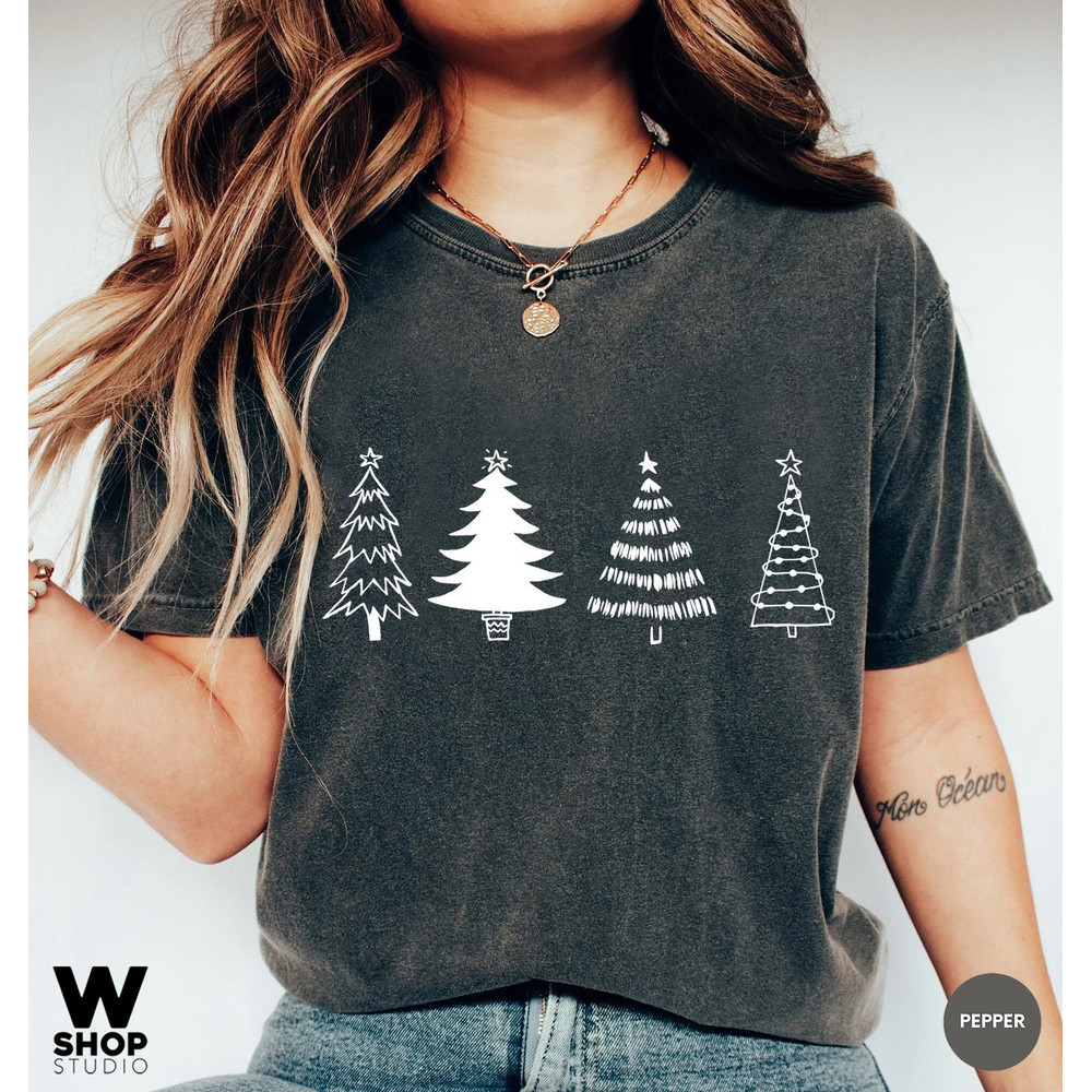 Christmas Trees Shirt, Christmas Shirts for Women, Christmas Tee, Christmas TShirt, Shirts For Christmas,Cute Christmas t-shirt, Holiday Tee - 1.jpg