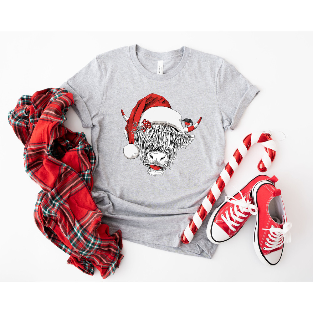 Cow Christmas Shirt, Merry Christmas Heifers Tee, Christmas Cow T-shirt, Highland Cow Farm Christmas Tshirt, Farmer Cow Animal Lover Shirt - 4.jpg