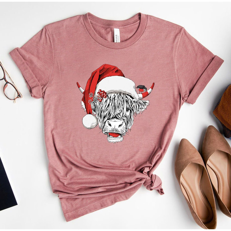 Cow Christmas Shirt, Merry Christmas Heifers Tee, Christmas Cow T-shirt, Highland Cow Farm Christmas Tshirt, Farmer Cow Animal Lover Shirt - 5.jpg