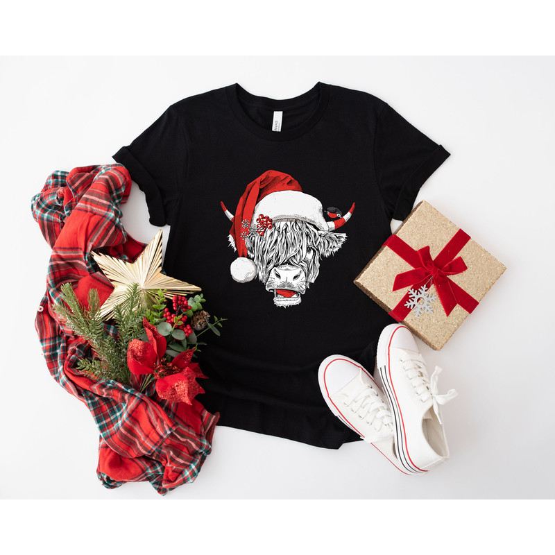 Cow Christmas Shirt, Merry Christmas Heifers Tee, Christmas Cow T-shirt, Highland Cow Farm Christmas Tshirt, Farmer Cow Animal Lover Shirt - 7.jpg