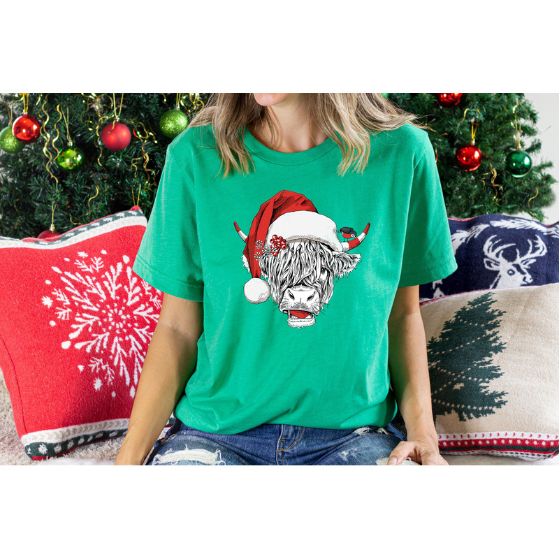 Cow Christmas Shirt, Merry Christmas Heifers Tee, Christmas Cow T-shirt, Highland Cow Farm Christmas Tshirt, Farmer Cow Animal Lover Shirt - 8.jpg