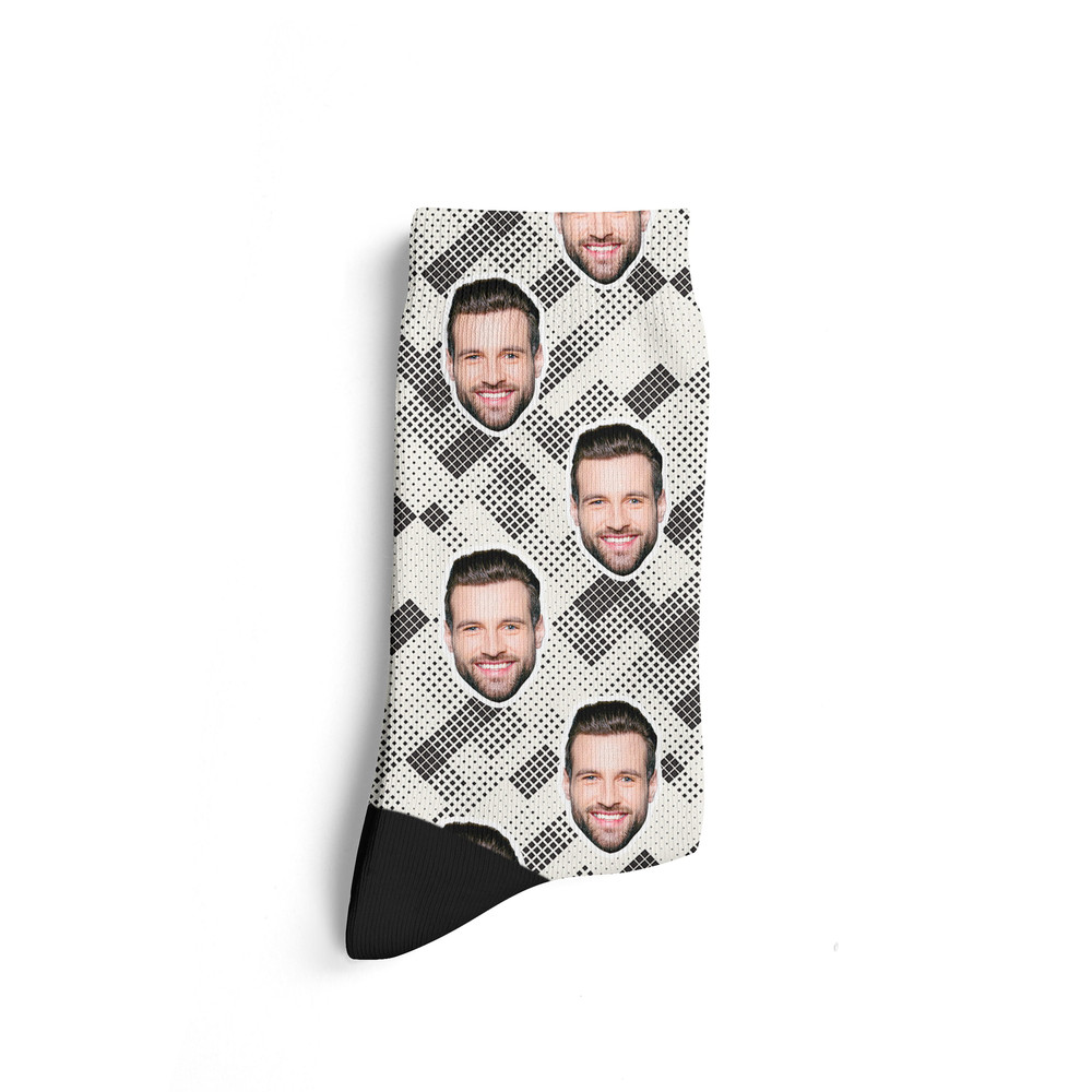 Custom Face Socks, Custom Photo Socks, Face on Socks, Personalized, 80's Geometric Picture Socks, Funny Gift For Her, Him or Best Friends - 2.jpg