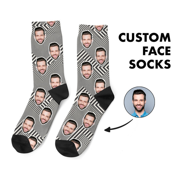 Custom Face Socks, Custom Photo Socks, Face on Socks, Personalized, Crazy Face Picture Socks, Funny Gift For Her, Him or Best Friends - 1.jpg