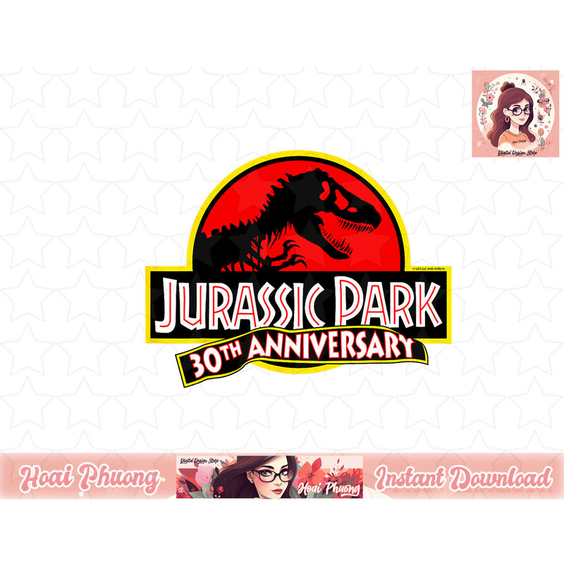 Jurassic Park 30th Anniversary png, instant download.jpg