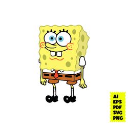 spongebob svg, spongebob funny svg, mischievous sponge svg, bob svg, cartoon svg, ai eps digital file