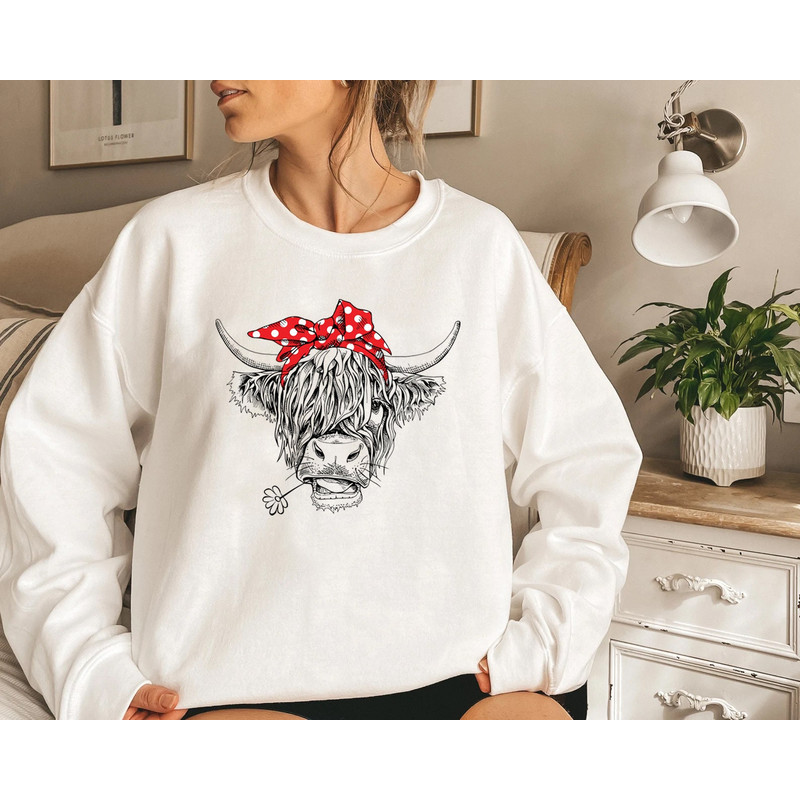 Cute Cow Shirt or Sweatshirt, Heifer Sweatshirt, Highland Cow Shirt, Cow Gifts For Her, Farm T-shirt, Ranch Tee, Farmer, Cowgirl - 3.jpg