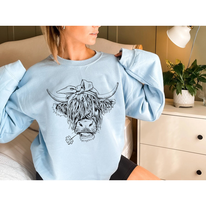 Cute Cow Shirt or Sweatshirt, Heifer Sweatshirt, Highland Cow Shirt, Cow Gifts For Her, Farm T-shirt, Ranch Tee, Farmer, Cowgirl - 5.jpg