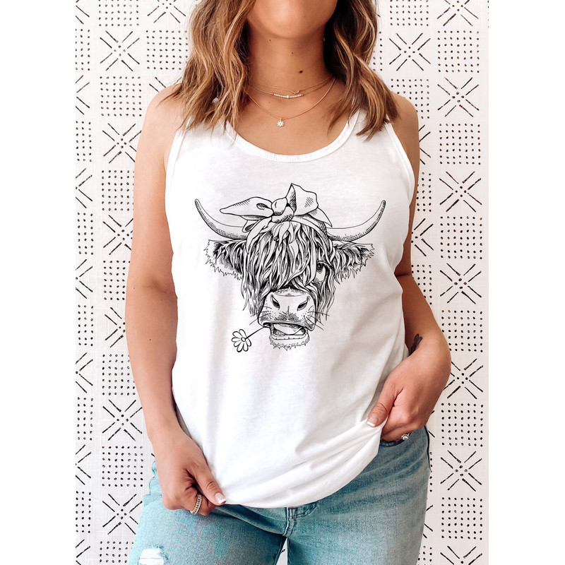 Cute Cow Shirt or Tank Top, Cow Shirt For Mom, Highland Cow Shirt, Cow Gifts For Her, Heifer Shirt, Farm T-shirt, Ranch Tee, Farmer, Cowgirl - 3.jpg