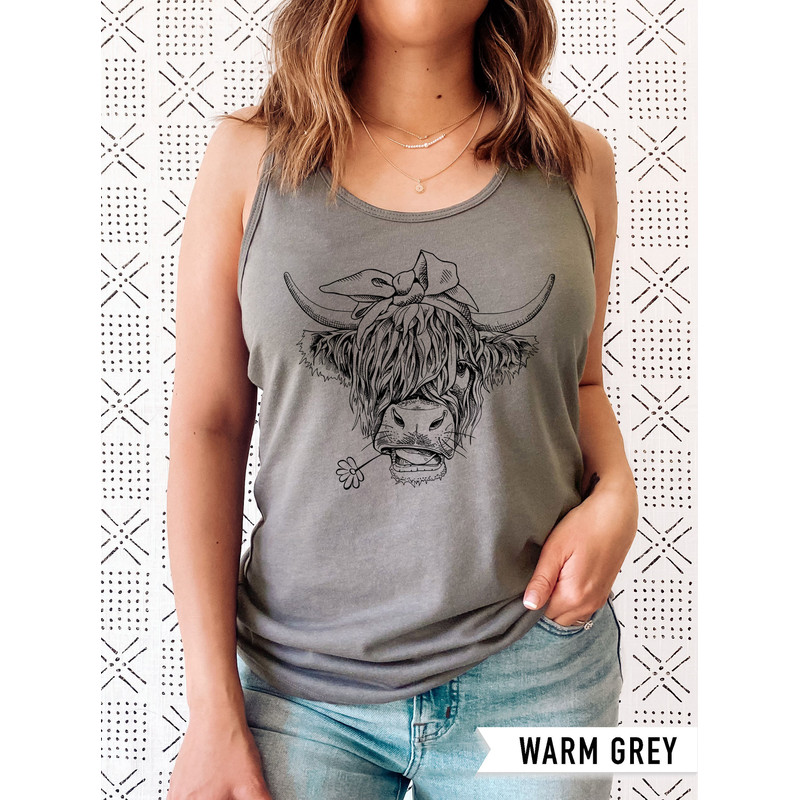 Cute Cow Shirt or Tank Top, Cow Shirt For Mom, Highland Cow Shirt, Cow Gifts For Her, Heifer Shirt, Farm T-shirt, Ranch Tee, Farmer, Cowgirl - 4.jpg