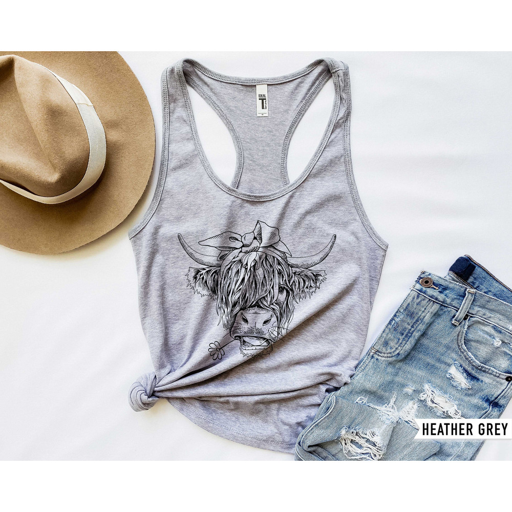 Cute Cow Shirt or Tank Top, Cow Shirt For Mom, Highland Cow Shirt, Cow Gifts For Her, Heifer Shirt, Farm T-shirt, Ranch Tee, Farmer, Cowgirl - 5.jpg