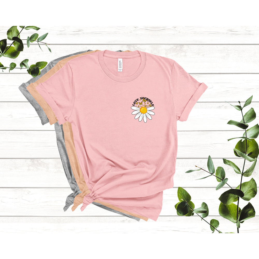 Daisy shirt, Wildflower shirt, boho shirt, floral t-shirt Gift, Birth Month Flower, Gift for sister, Summer Shirt, Women Shirt, Flower Shirt - 5.jpg