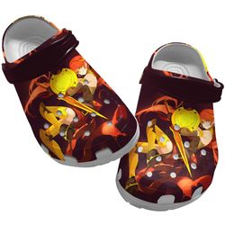 rwby sandals, rwby clog shoes unisex, anime sandals, anime crocs, manga crocs, anime clog shoes, rwby crocs