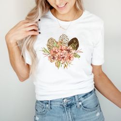 easter eggs, leopard cute easter tee, floral easter t shirt, leopard floral easter t shirt, 2x easter, 3x easter,  plus
