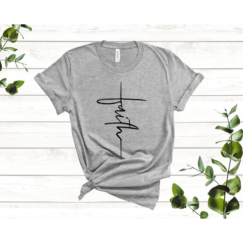 Faith T-shirt, Christian Shirt, Faith Shirt, Vertical Cross, Cross, Faith Cross, Religious Shirt, Church, Disciple, Love,Grace, Faith - 5.jpg