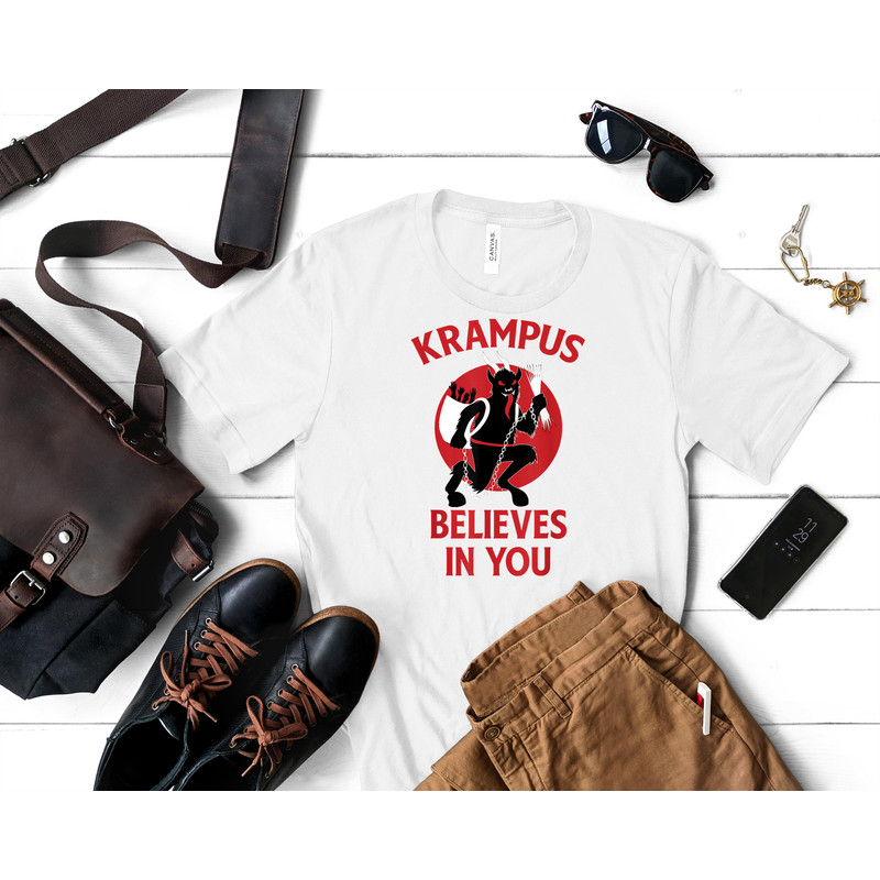 Krampus Believes In You T-Shirt Essential T-Shirt 49_White_White.jpg
