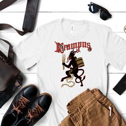krampus shirt, krampus t shirt, krampus on the mantle shirt