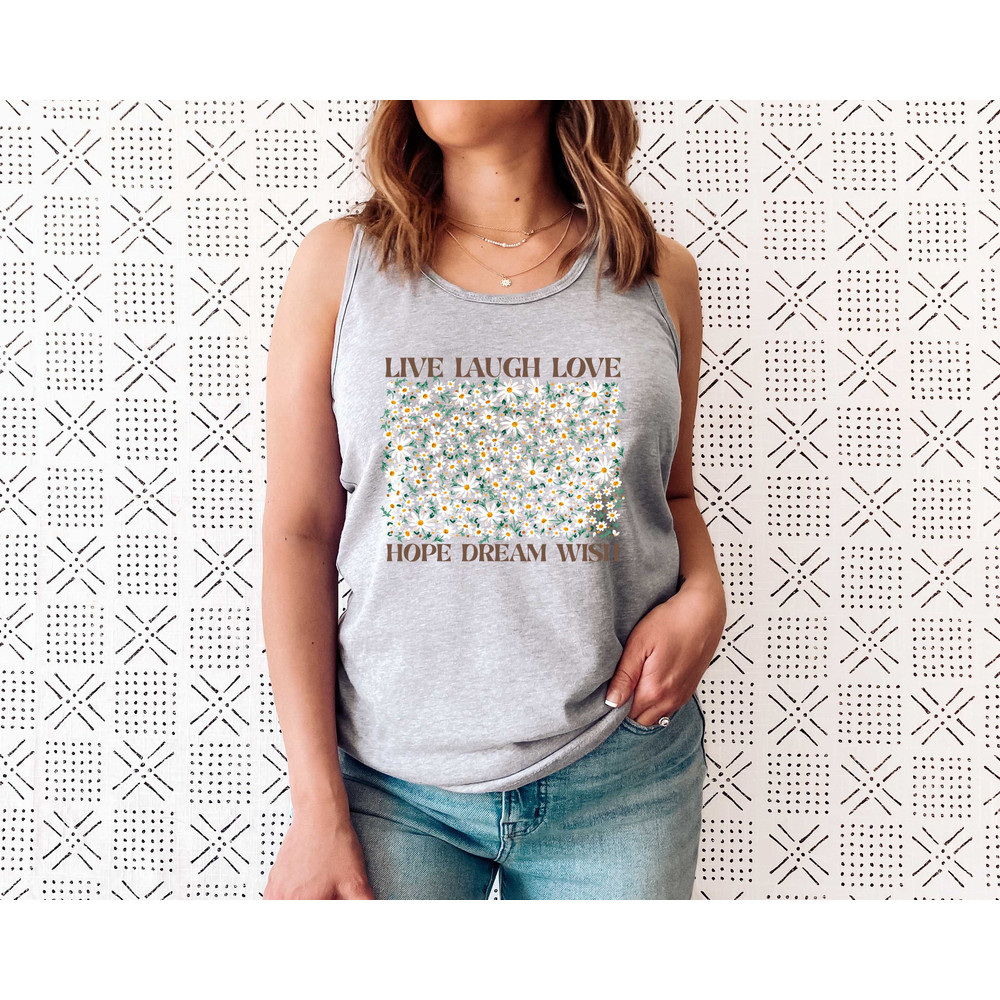 Flower Tank Top Shirt, Gift For Her, Flower Tank Aesthetic, Floral Graphic Tee, Floral Tank, Wild Flower Tank Top, Wildflower T-shirt - 6.jpg