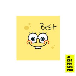 spongebob face svg, spongebob funny svg, spongebob svg, bob svg, cartoon svg, ai eps digital file