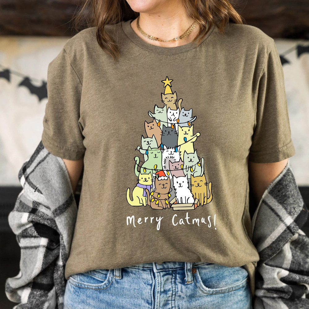 Funny Christmas Cat Shirt, Cat Lover Gift, cute Christmas Tee, Cat lover gift, Holiday graphic, Merry Christmas Tree Shirt, Cat owner tee - 3.jpg
