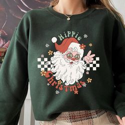 funny santa sweatshirt, cute christmas shirt for women, christmas crewneck, graphic christmas tee, santa shirt for women