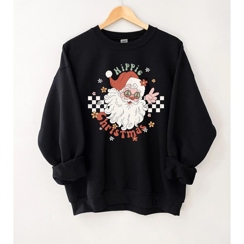 Funny Santa Sweatshirt, cute Christmas shirt for women, Christmas crewneck, graphic christmas tee, Santa shirt for women, xmas sweater - 7.jpg