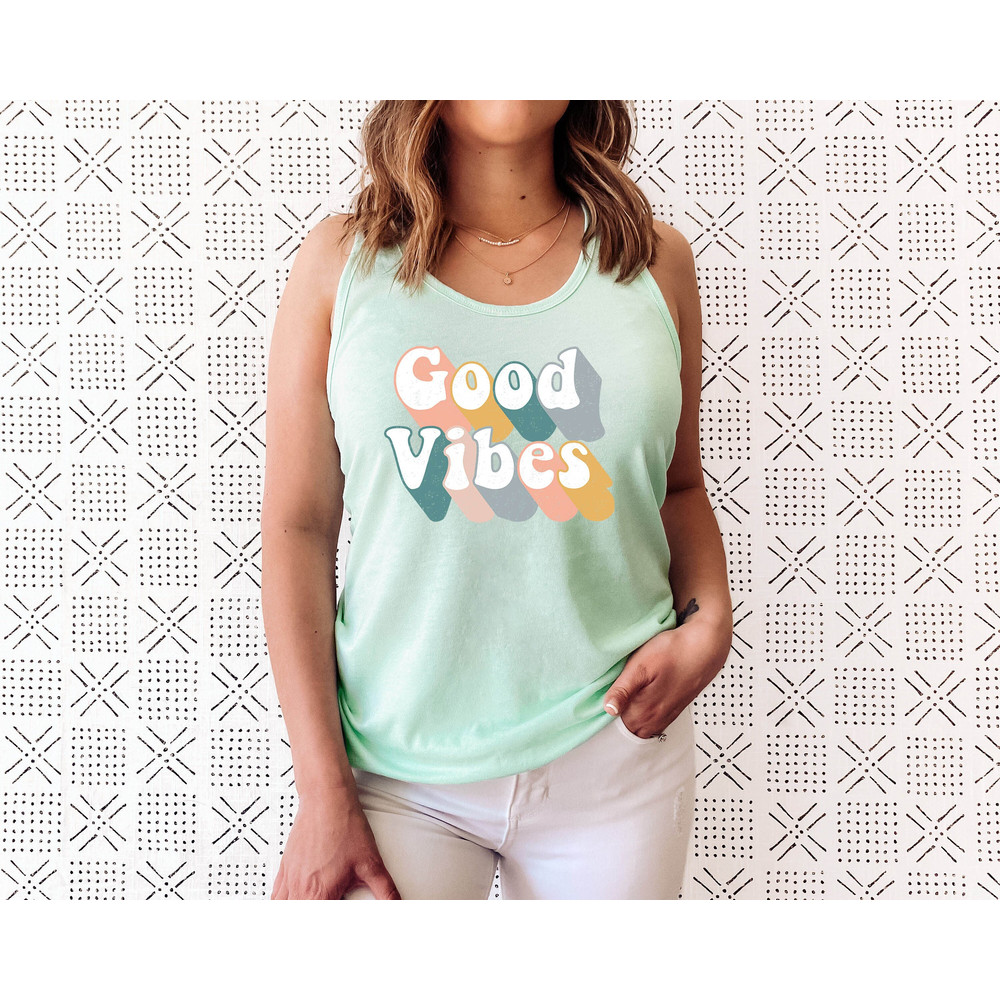 Good Vibes Tank, Peace Tank Top, Retro Tank, Kindness Tank, Vintage Shirt Tank, Sunshine, Hippie Tank, Retro Inspired Design - 1.jpg