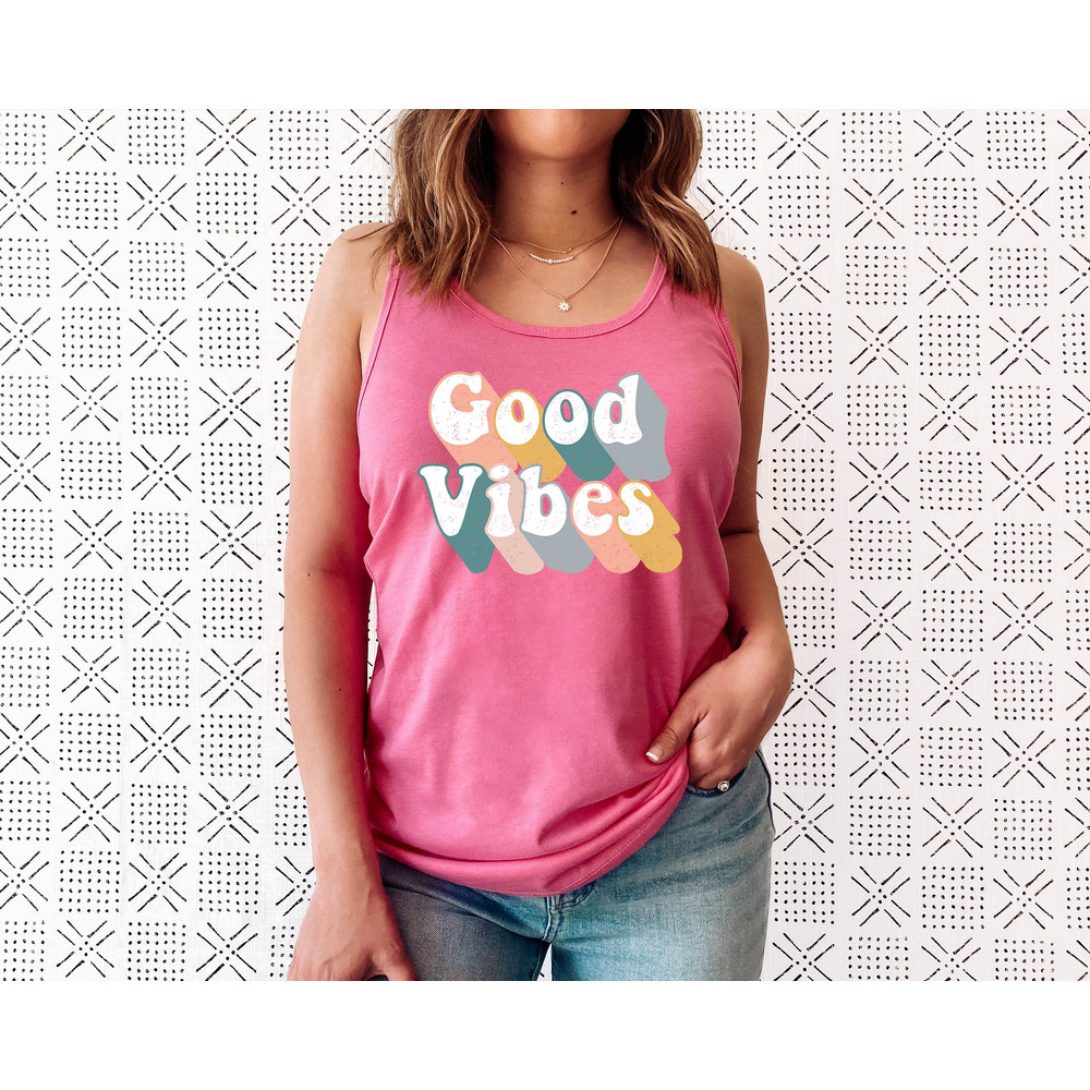 Good Vibes Tank, Peace Tank Top, Retro Tank, Kindness Tank, Vintage Shirt Tank, Sunshine, Hippie Tank, Retro Inspired Design - 2.jpg