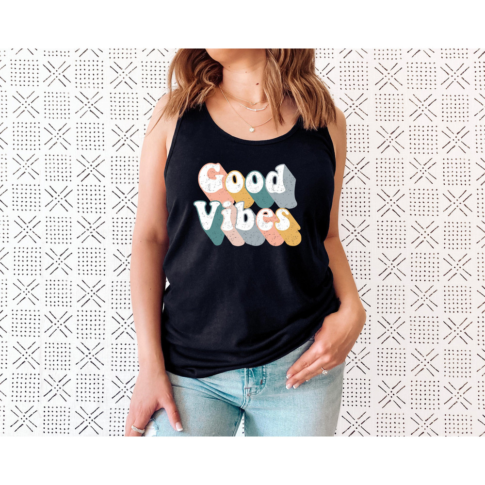 Good Vibes Tank, Peace Tank Top, Retro Tank, Kindness Tank, Vintage Shirt Tank, Sunshine, Hippie Tank, Retro Inspired Design - 3.jpg