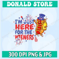 just here for the wieners 4th of july png, funny hot dot png, funny retro 4th of july png, 4th of july tee, independence