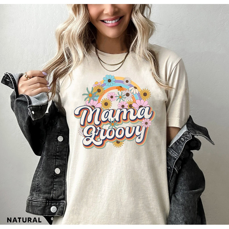 Groovy Mama Shirt, Retro Mama Shirt, Hippie Flower Power Shirt, Groovy Vibes Shirt, Mother's Day Shirt , Mom T shirt, New Mom t-Shirt - 4.jpg