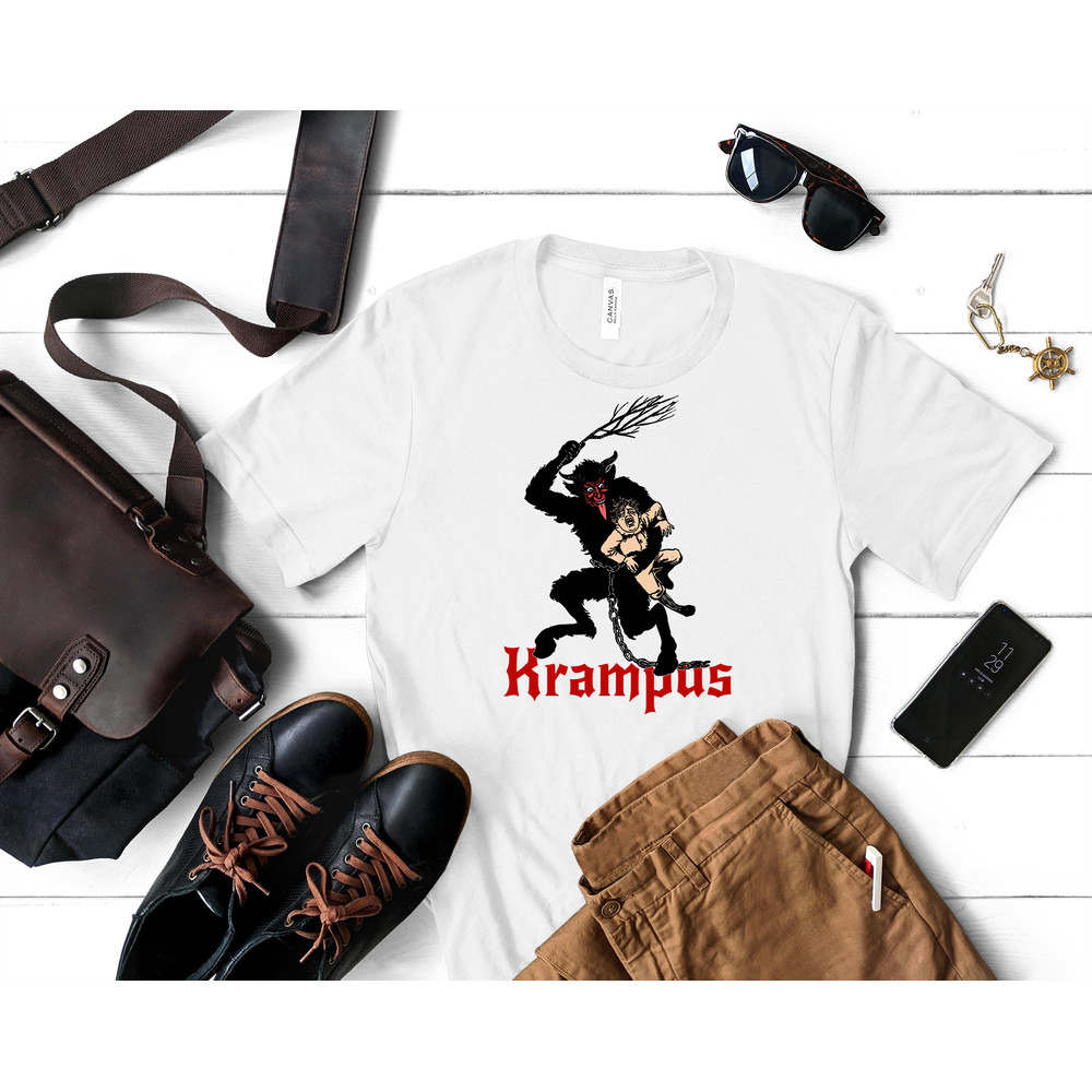 Merry Krampus Gruss Vom Greetings from Christmas Demon Classic T-Shirt 133_White_White.jpg