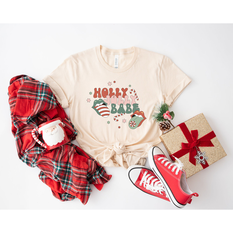 Holly Jolly Babe Christmas Shirt, Christmas Shirt, It is the Most Wonderful Time Of The Year, Matching Family Shirt, Family Matching Tee - 3.jpg
