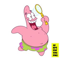 patrick star svg, patrick svg, patrick funny svg, spongebob svg, bob svg, cartoon svg, ai eps digital file