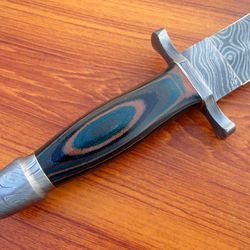 Custom HAND Forged Damascus Steel dagger Sword, Best Quality, Battle Ready Sword with leather heath mk5381m