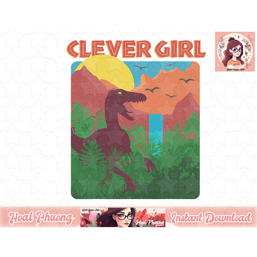 Jurassic Park Clever Girl Poster png, instant download.jpg