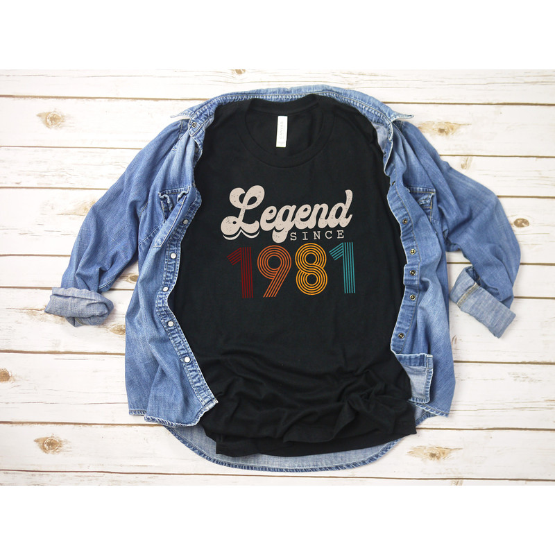 Legend Since 1981 T-Shirt, Vintage 40th Birthday Gift, 40th Birthday T-Shirt, 1981 40th Birthday Gift, 40th Birthday Idea, 1981 40th Gift - 2.jpg