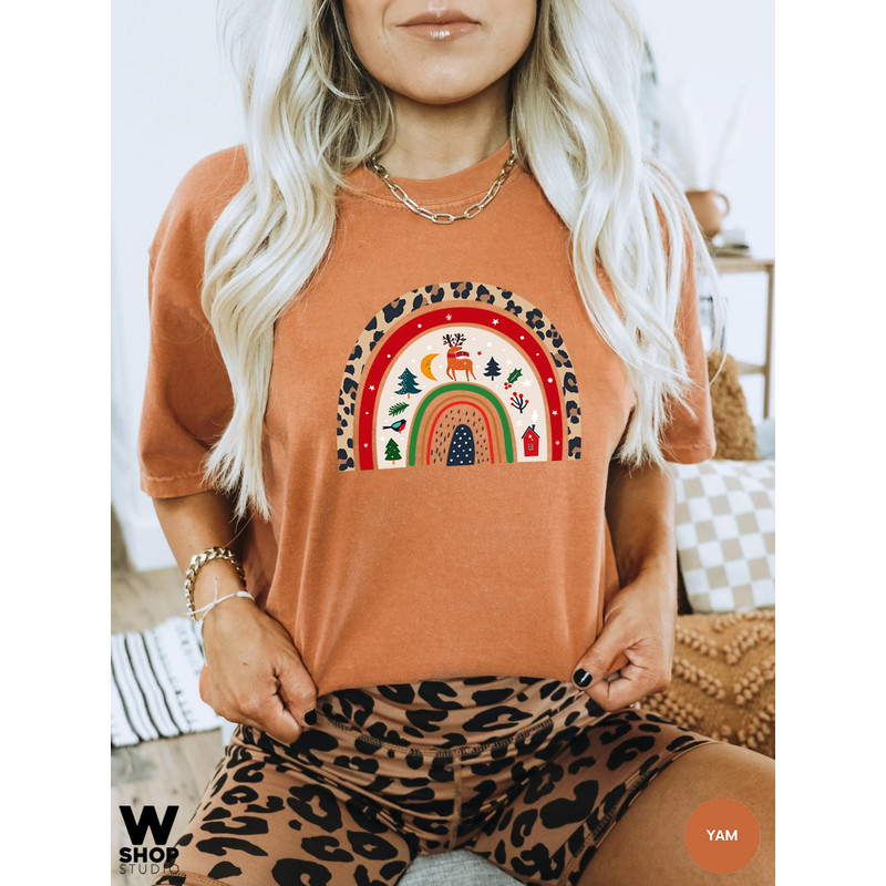 Leopard Shirt, Merry Christmas Rainbow Shirt, Rainbow Shirt, Christmas Family Shirt, Christmas Shirt, Merry Christmas Shirt, Christmas Gift - 4.jpg