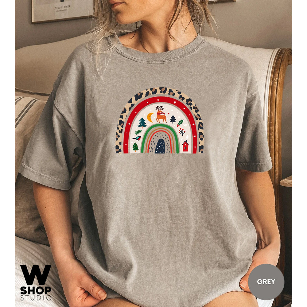 Leopard Shirt, Merry Christmas Rainbow Shirt, Rainbow Shirt, Christmas Family Shirt, Christmas Shirt, Merry Christmas Shirt, Christmas Gift - 5.jpg