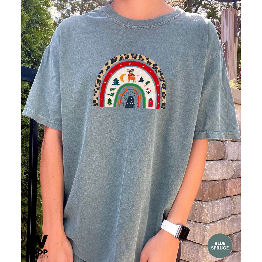 Leopard Shirt, Merry Christmas Rainbow Shirt, Rainbow Shirt, Christmas Family Shirt, Christmas Shirt, Merry Christmas Shirt, Christmas Gift - 7.jpg