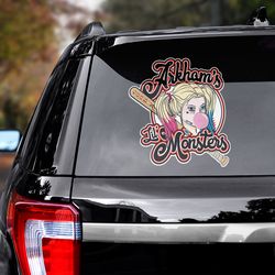 harley quinn sticker, harley quinn decal for car, movie car decal, movie decal, harley quinn decal, movie sticker