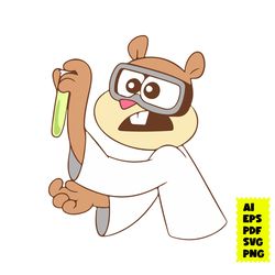 sandy cheeks svg, squirrel svg, spongebob svg, bob svg, cartoon svg, ai eps digital file