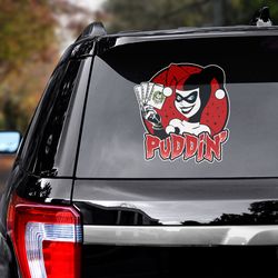 harley quinn decal for car, harley quinn sticker, movie decal, movie sticker, harley quinn decal, movie car decal