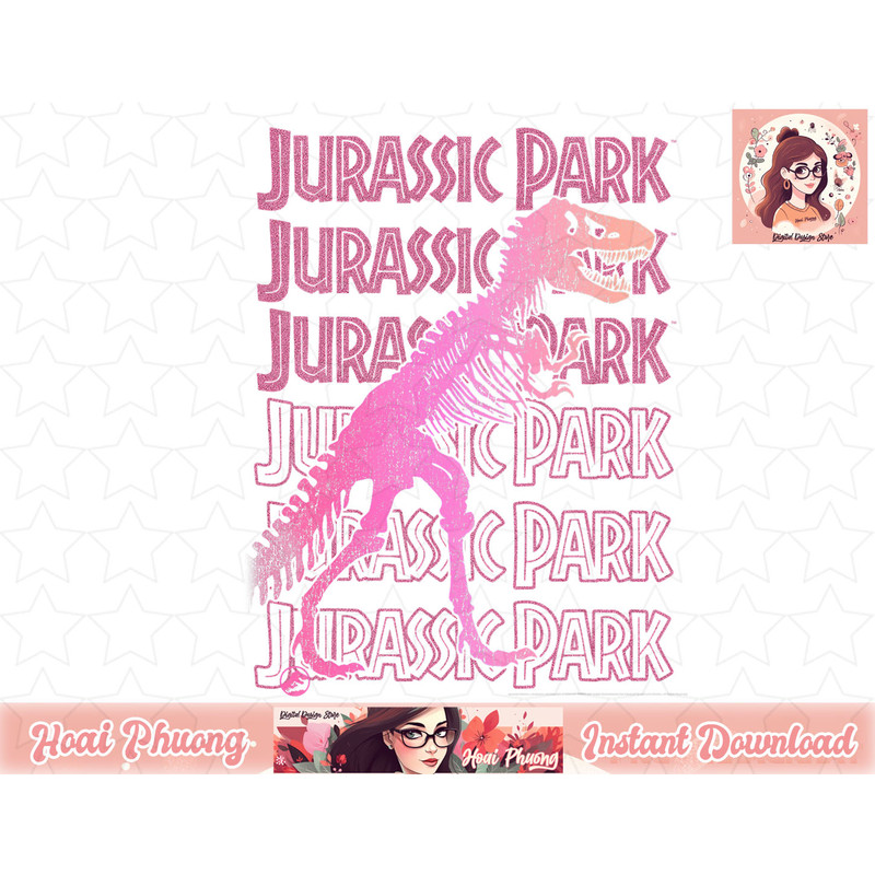Jurassic Park Dino Skeleton Gradient Text png, instant download.jpg