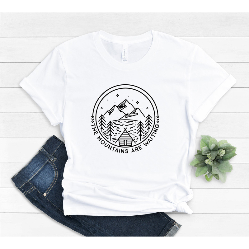 Mountains Tee T-Shirt - Camp Shirt - Hiking Shirt - Mountain Shirt Mountains Shirt - Camping Shirt - Nature Shirt - Mountains Calling - 2.jpg