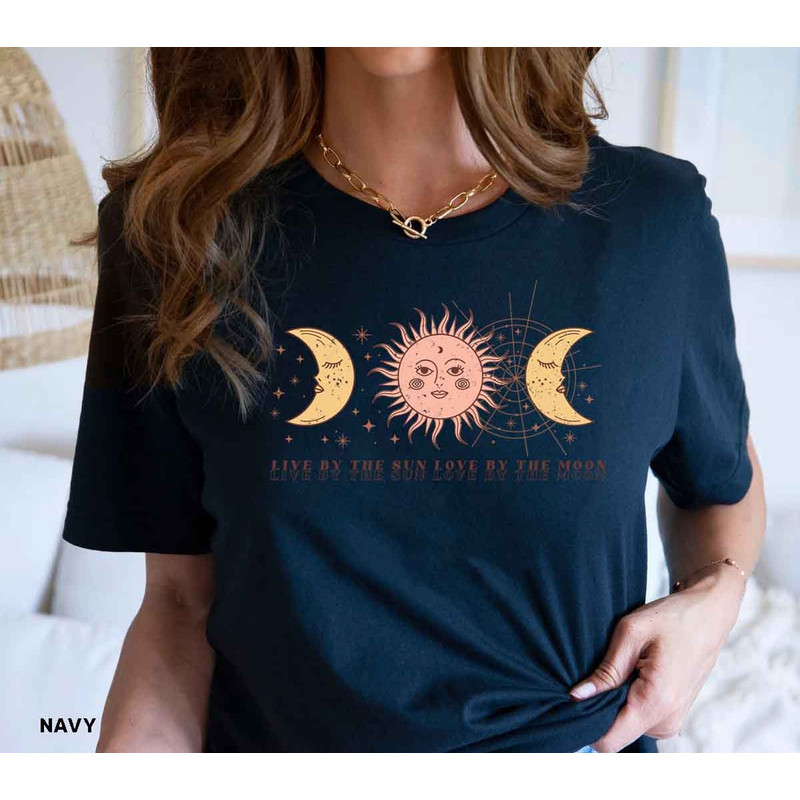 Mystic Moon And Sun Shirt, Mystical Moon Phase Shirt, Moon Phase T-Shirt, Boho Vintage Moon Shirt, Celestial Moon Shirt, Spiritual T-Shirt - 4.jpg