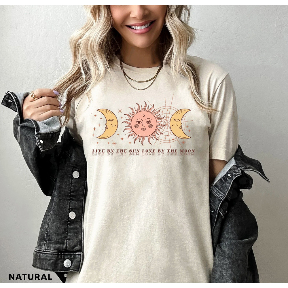 Mystic Moon And Sun Shirt, Mystical Moon Phase Shirt, Moon Phase T-Shirt, Boho Vintage Moon Shirt, Celestial Moon Shirt, Spiritual T-Shirt - 8.jpg