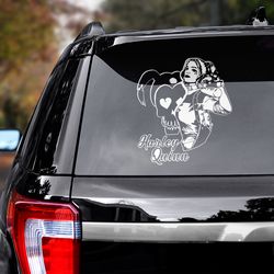 movie decal, harley quinn sticker, movie car decal, movie sticker, harley quinn decal, harley quinn decal for car