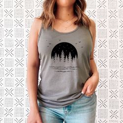 nature tank top for women, adventure tank, get outdoors graphic tee, travel tank, womens tank, hiking, mountains, hiker
